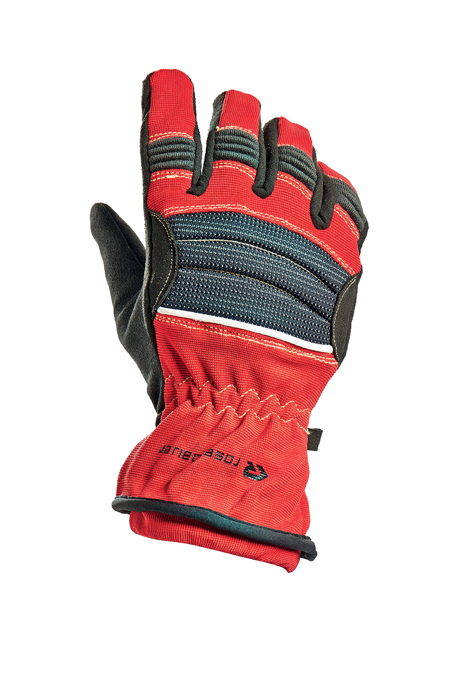 Rosenbauer TH-Handschuh GLOROS T1, Stulpe, rot/schwarz