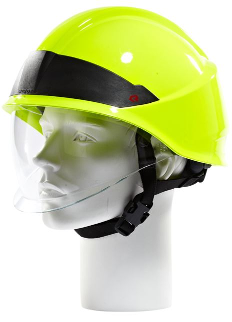 Rosenbauer Feuerwehrhelm HEROS-smart mit Gesichtsschutzvisier und Nackenschutz