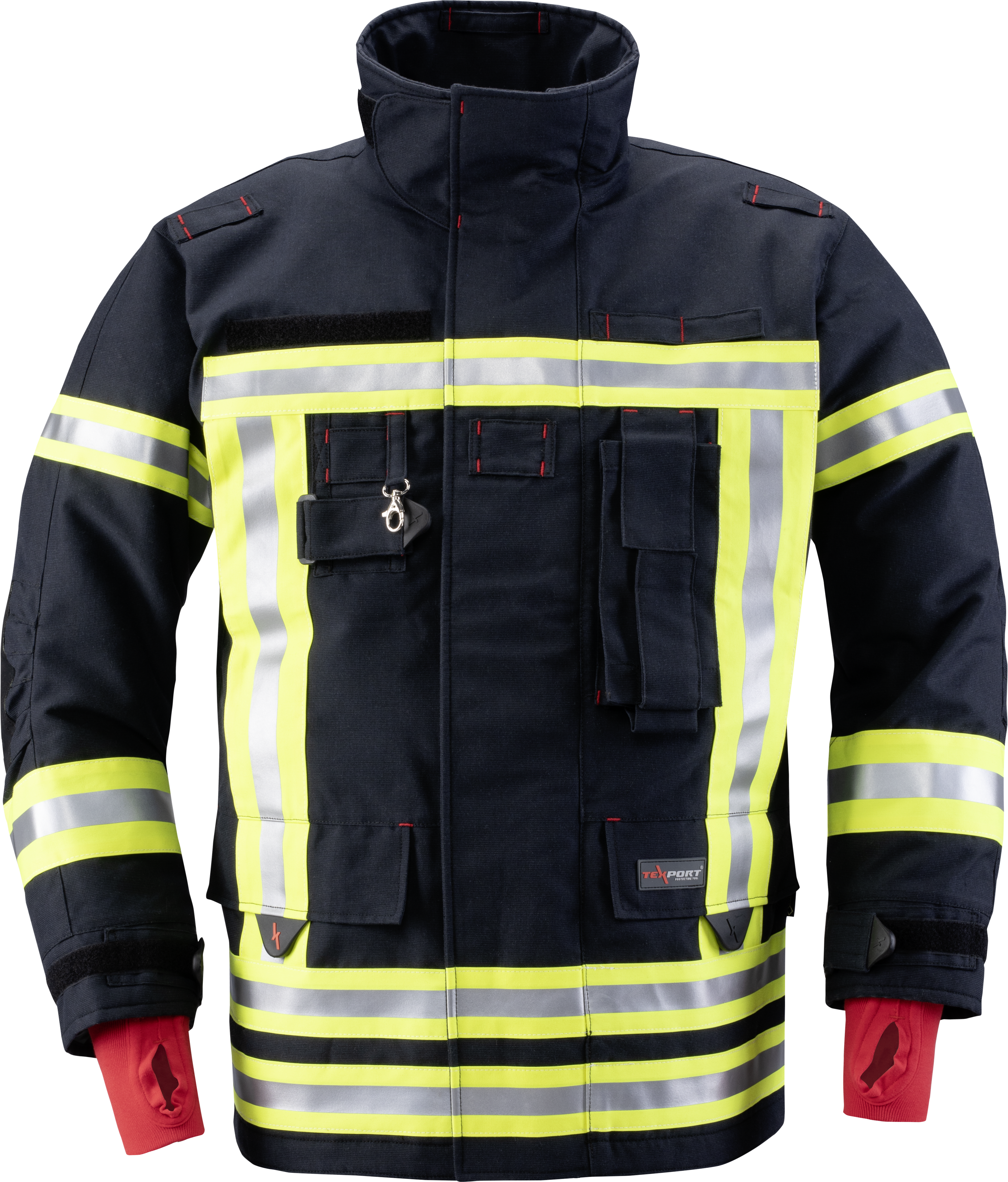 TEXPORT® Feuerwehr-Überjacke Fire Basic Redline, dunkelblau