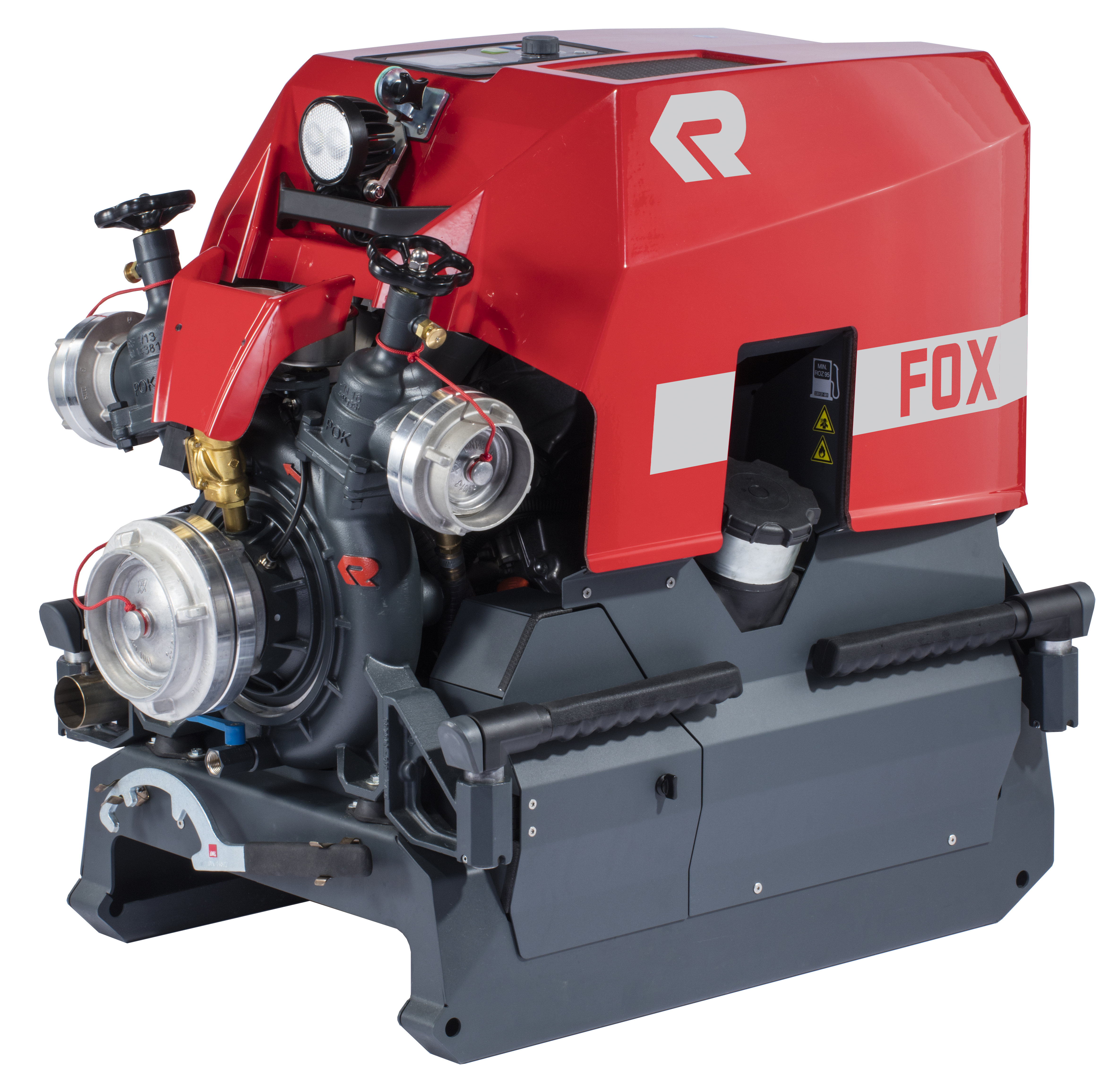 Rosenbauer Tragkraftspritze FOX 4 PFPN 10-1500 mit Bedienpanel LCS 2.0 oben Länderausführung DE zertifiziert nach EN 14466